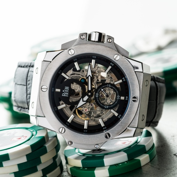 NWT Automatic Skeleton Dial Men's Watch - Picture 7 of 8